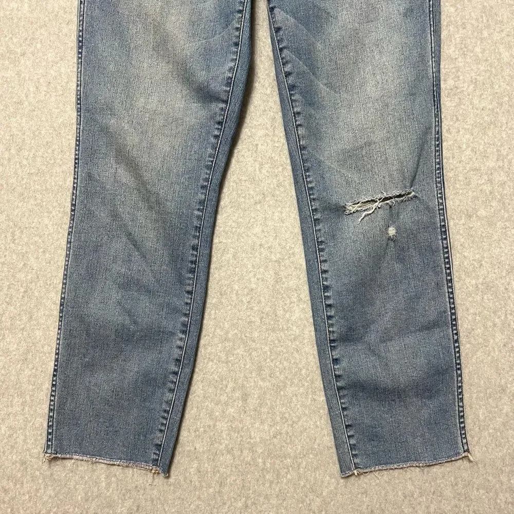 J. Crew Womens Vintage Straight Button Fly Jeans Size 29 Distressed Light Wash